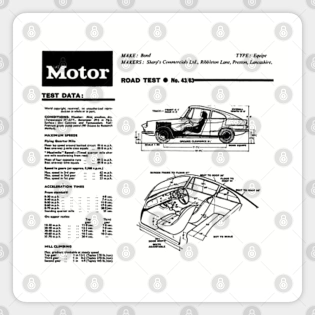 BOND EQUIPE GT - road test data Magnet by Throwback Motors